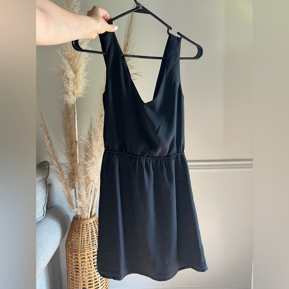 Tobi Open Back Mini Dress - Black